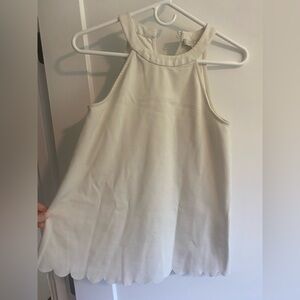 Eri + Ali scallop white halter tank top from Anthropologie